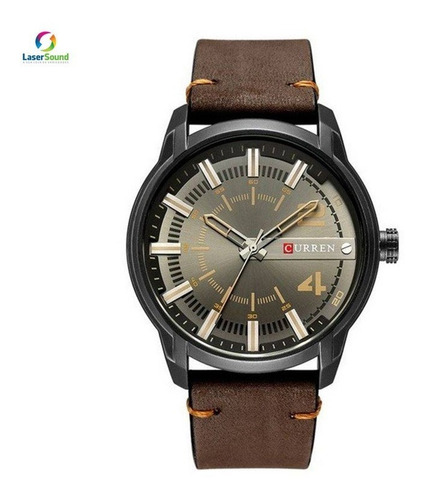 Relógio Masculino Curren 8306 Preto E Marrom C/ Garantia E N