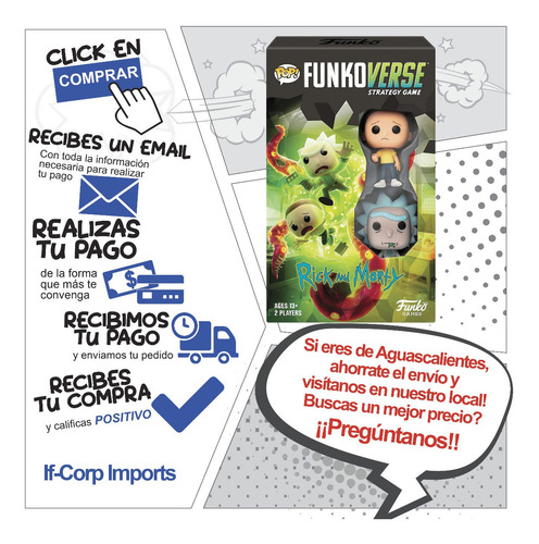 Juego De Mesa Funkoverse Rick And Morty Funko Pop (Usado)