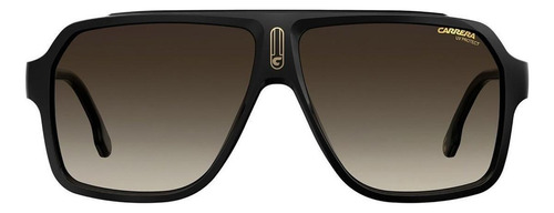 Gafas de sol Carrera 1030/S con marco de acetato color negro, lente marrón de policarbonato degradada, varilla negra de acetato