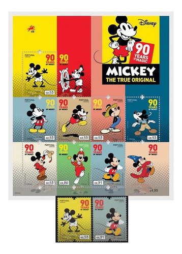 2018 Disney- Aniv Mickey- Portugal ( Bloque+ Sellos ) Mint