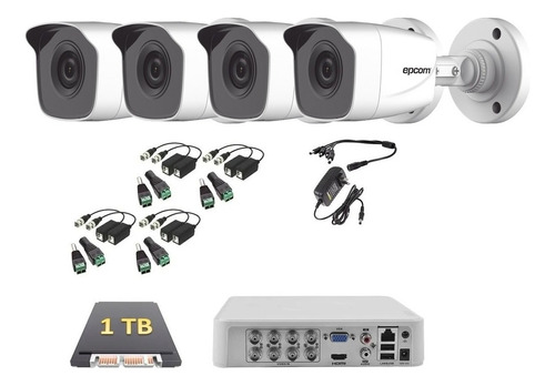 Kit Video Vigilancia Dvr 8 4 Cámaras 2mp 1tb Balun