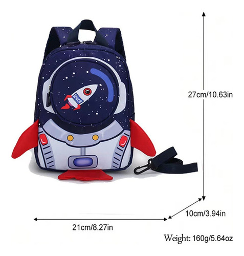 Mochila Infantil Rh-mochi Com Guia De Segurança 3d Com Desen