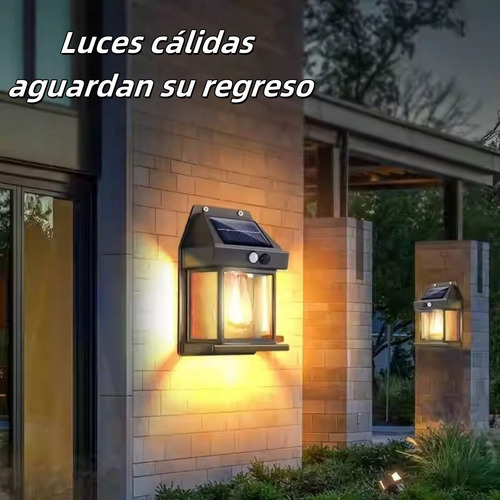 1 Lámpara Solar Exterior De Pared Focos Sensor De Movimiento