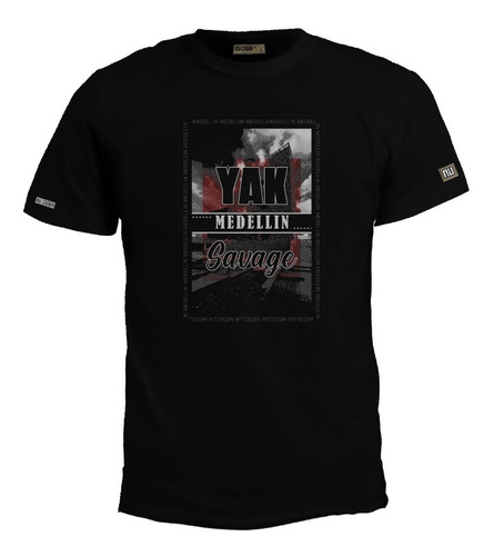 Camiseta Estampada Yak Savage Medellin City Original Bto