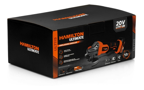 Amoladora Angular 115mm Bateria 20 V Hamilton Linea Pesada