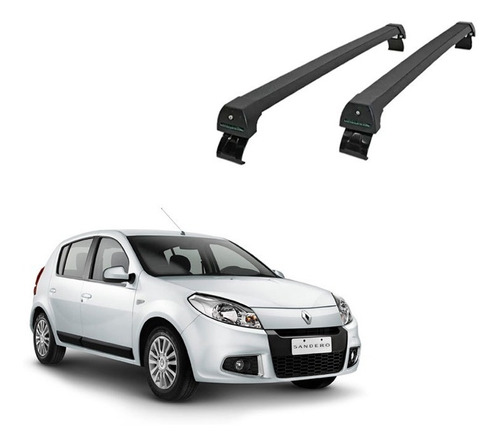 Rack De Teto Long Life Sport Preto Sandero Até 2014