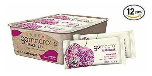 Gomacro Macrobar Vegano Orgánico Snack Bars Cerezas + Bayas 