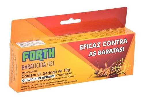 Baraticida Gel Forth - Seringa 10g - C/ Trava De Segurança