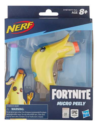 Nerf Microshots Fortnite Micro Peely - Mini Lanzador De Dard
