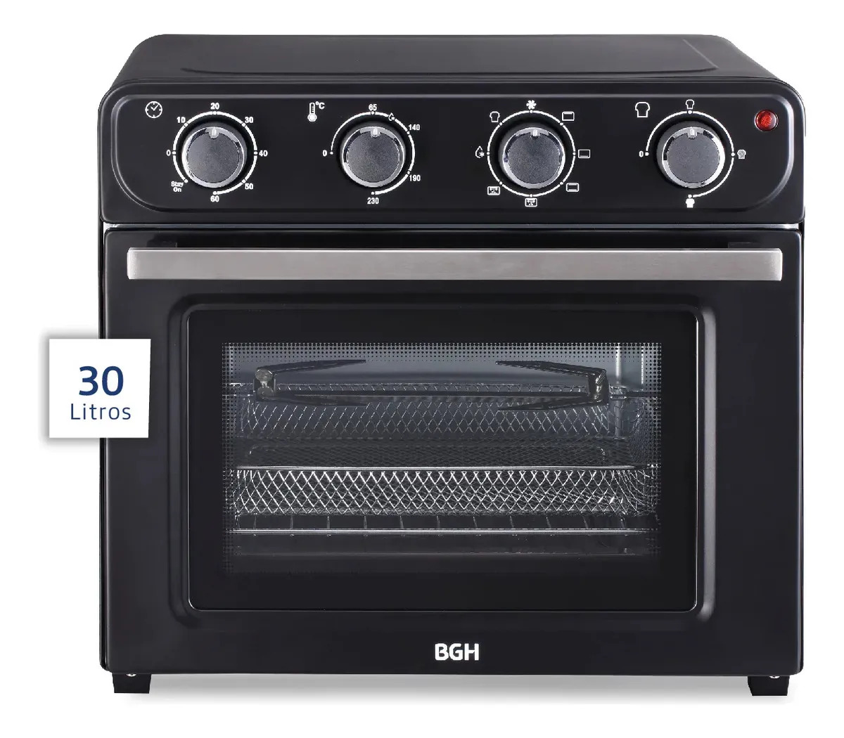 Horno Eléctrico Air Fryer 30 Litros Bhe30fn24t Color Negro Bgh