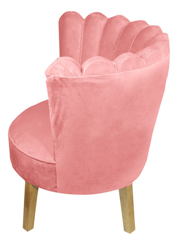 Sillón Moderno Vintage Salas Puff Bar Cafetería Hotel Color Rosa