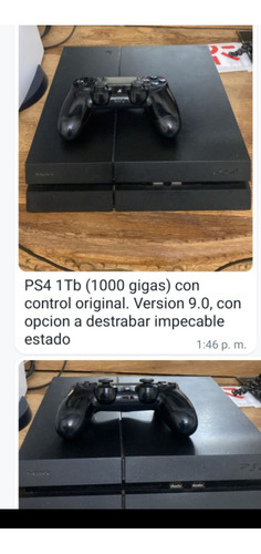 Ps4 (1000giga) Versión 9.0 Control Original Se Puede Destrab