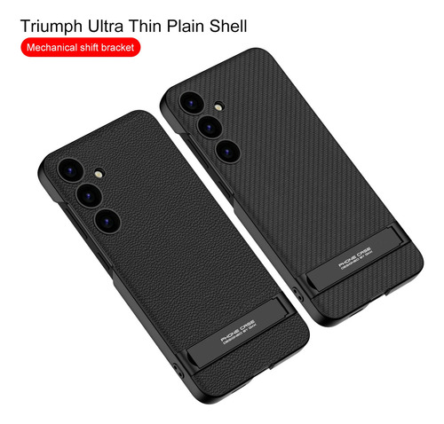 Funda De Teléfono Con Carcasa Dura Y Soporte De Cuero De Pi