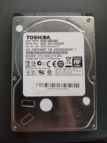 Disco Duro Hdd Interno Toshiba 500gb