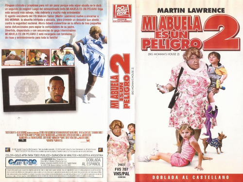 Mi Abuela Es Un Peligro 2 Vhs Martin Lawrence Castellano (Usado)