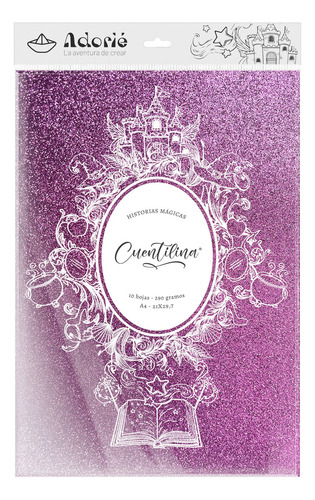 Cuentilina By Adorie- Brillos Clásicos X 10 Hojas Color Lila Mágico