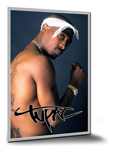 Pôster Rap Rapper Tupac Shakur Pôsteres Placa A3 42x30cm C