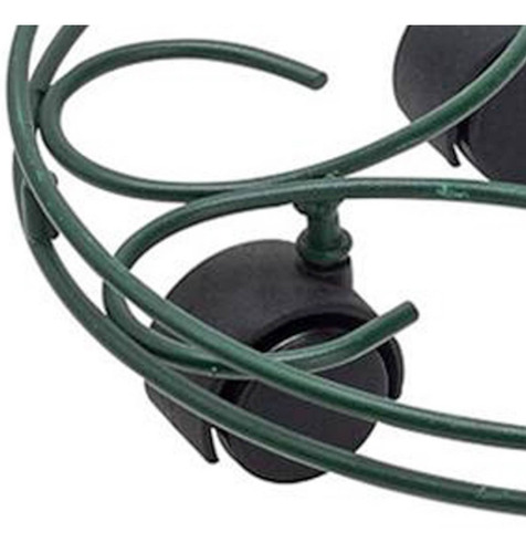 Portamacetero Circular De Metal 31 Cm Con Ruedas Verde Afj