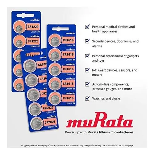 Batería Murata Cr1220 Dl1220 Cell De Moneda De Litio Ecrv