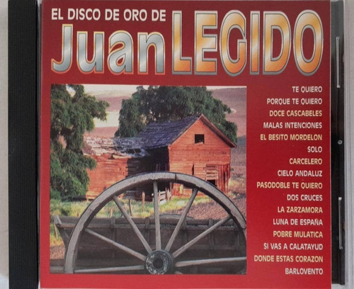 Juan Legido. El Disco De Oro. Cd Org Usado. Qqf. Ag.