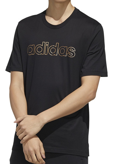 remera adidas negra hombre