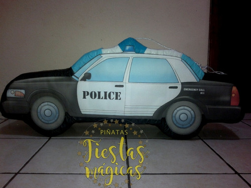 Fiesta Carro Policia Patrulla Piñata