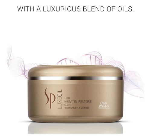 Shampoo 200ml + Mascarilla +elixir Wella Sp Luxe Oil Keratin