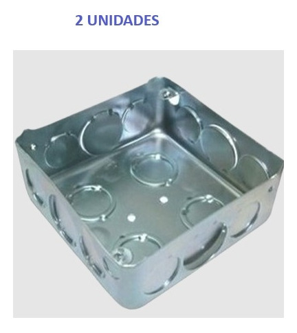 Cajetin Emt Cuadrado 4x4 X 3/4 Metal ( 2unidades). C050107d