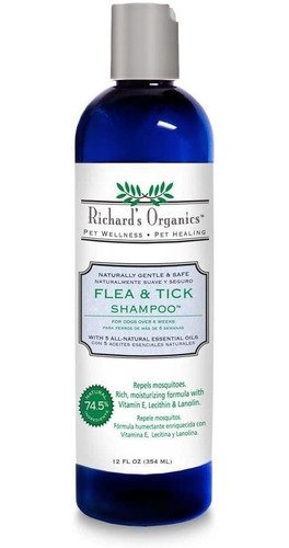 Richard's Organics Champu Para Pulgas Y Garrapatas Para Per