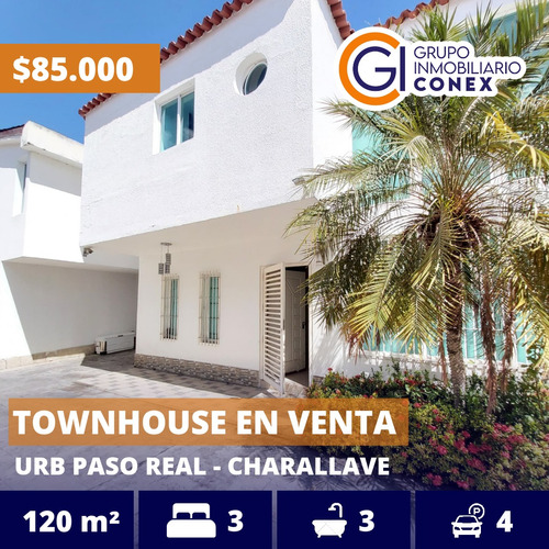 Se Vende Townhouse 120m2 3h/3b/4p Paso Real Charallave 5343