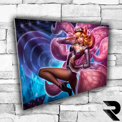 Cuadro De Ahri Estrella Pop | League Of Legends | 30x21 Cm