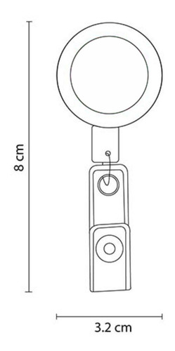 Imagen 4 de 4 de Portagafete De Yoyo 70cm Largo Con Porta Tarjetas