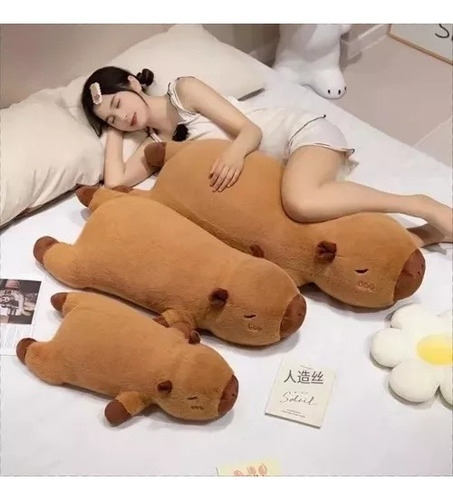 Ch Almohada Felpa Peluche Capibara Larga For Dormir 60cm