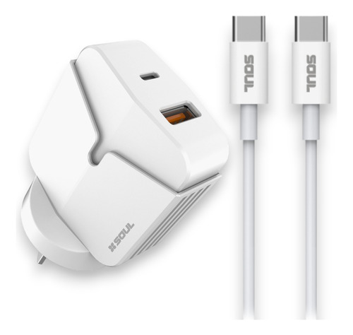 Cargador Rapido 20w Usb + Tipo C + Cable 12w Ideal Samsung