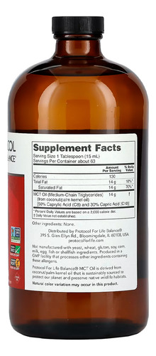 Óleo Mct Protocol 946 Ml Puro Importado