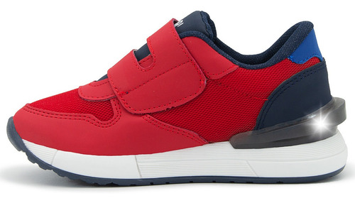 Tenis Niño Roddyck Luces Casual Confort Color Rojo 15-17.5
