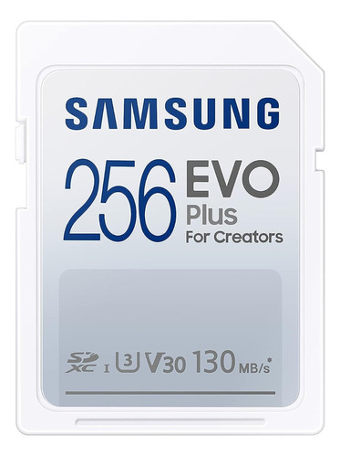 Samsung Evo Plus Tarjeta Sdxc 256 Gb, 130 Mb/s Uhs-i U3 V30
