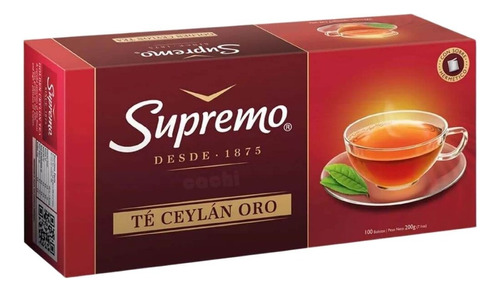 Te Supremo Oro Ceylan 100 Sobres