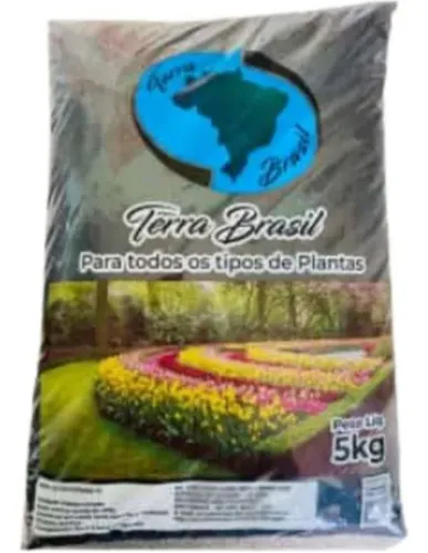 Terra Vegetal Orgânica 5kg Vasos Plantas Jardim Hortaliças