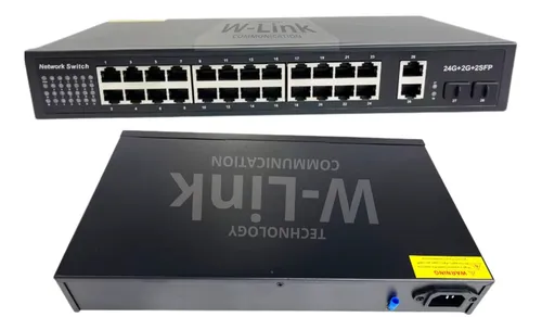 W-link Switch Gb 24gb+2gb+2sfp Montar En Rack, Metal Autom.