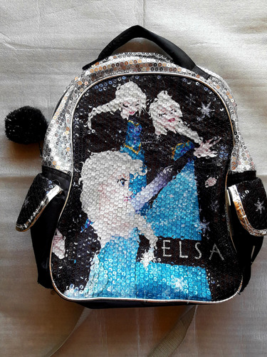 Mochila Frozen Elsa Lentejuelas 12 Pulgadas Wabro 88310