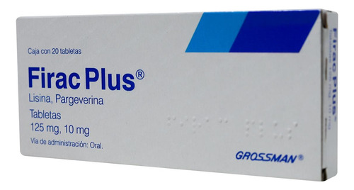 Firac Plus Pargeverina C/20 Tabs 125/10mg