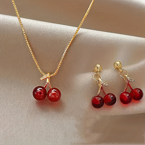 Conjunto De Joyería Para Mujeres 3pcs - Collar Con Colgante