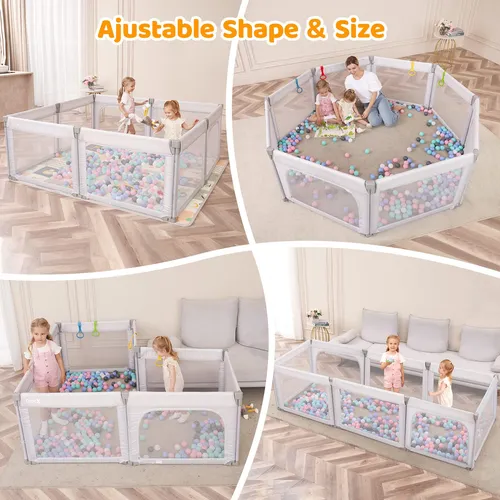 Corral Plegable Seguro Para Ninos Con Malla Transpirable