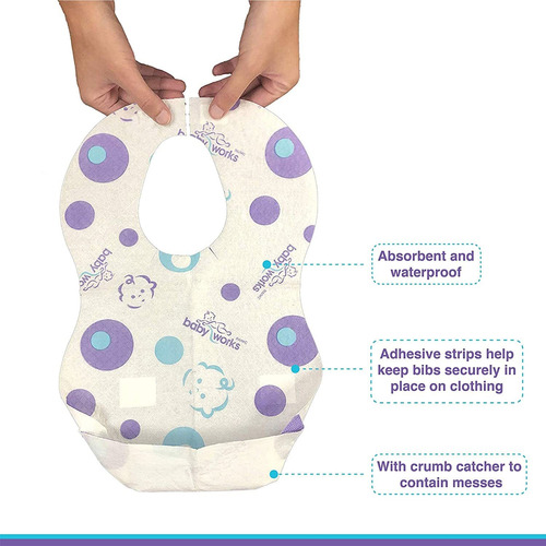 Baberos Desechables Para Bebés | Con La Miga Catcher | Tamañ