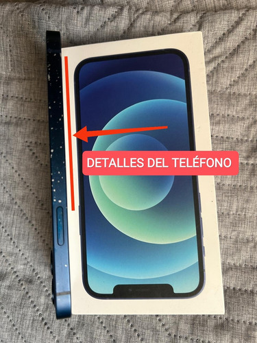 Apple iPhone 12 (128 Gb) - Azul Batería 76% Desbloqueado Libre Cuálquier Compañía Funcionando Perfectamente Caja Original Detalles En Las Imágenes (Usado)