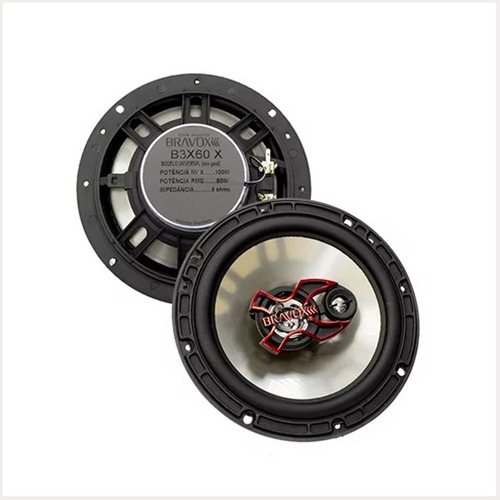 Alto Falante Bravox Kit Fácil 6 + Triaxial Quadriaxial 6x9