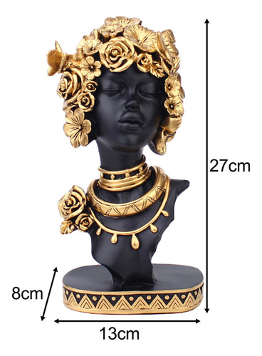Estatua De Mujer Africana, Escultura Estilo A Negro