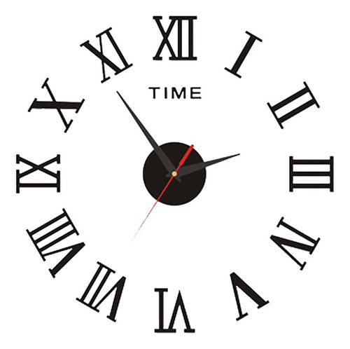 Reloj De Pared Con Espejo Acrílico Con Números Romanos En 3d