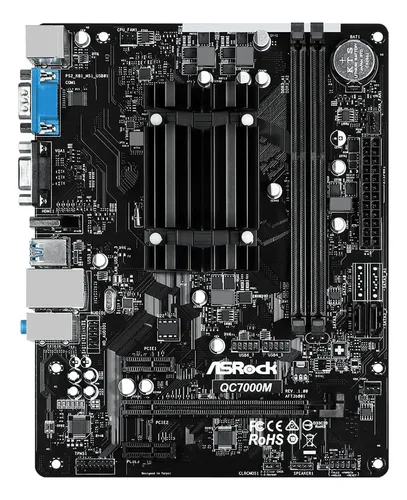 Asrock Qc7000m Amd Quad Integrado Hdmi Vga Com Usb3.2 Sata3